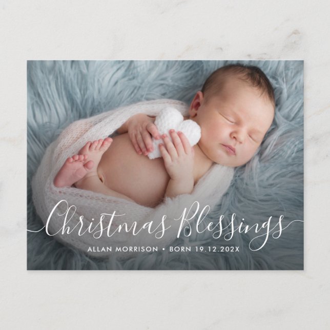 Carte Postale NOËL BÉNÉFICIE DE faire-part de naissance de vacan (Devant)