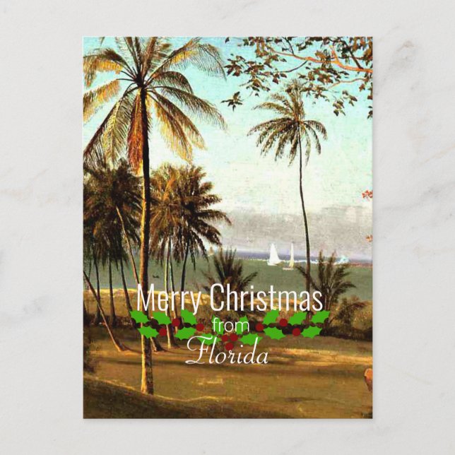 Carte Postale Noël, Bierstadt - Scène Floride (Devant)