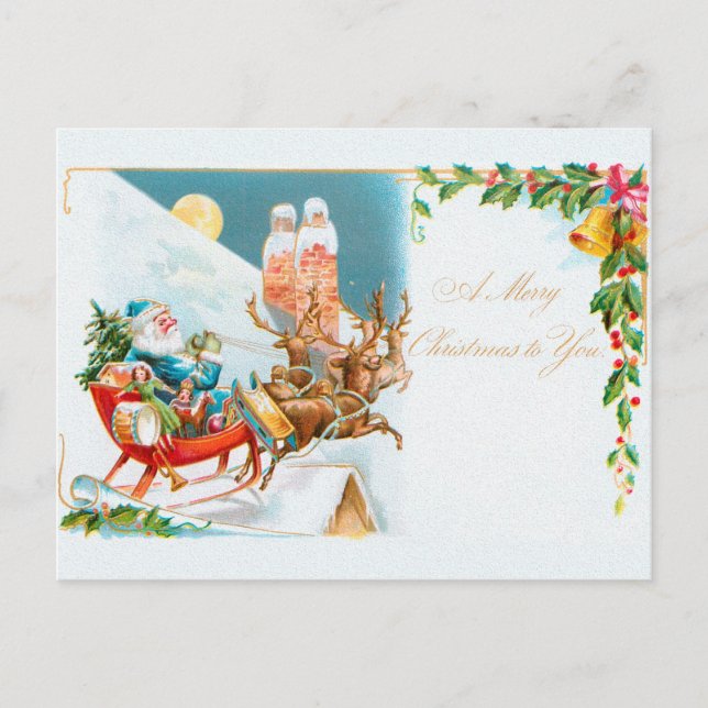 Carte Postale Noël, Brundage enfants & Santas (Devant)