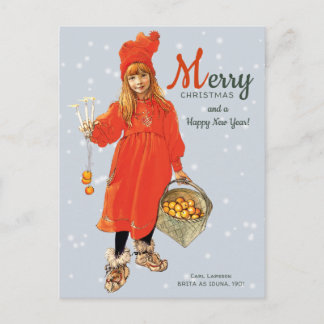 Carte Postale Noël Carl Larsson Brita en Iduna CC0124
