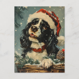 Carte Postale Noël Cavalier King Charles Spaniel