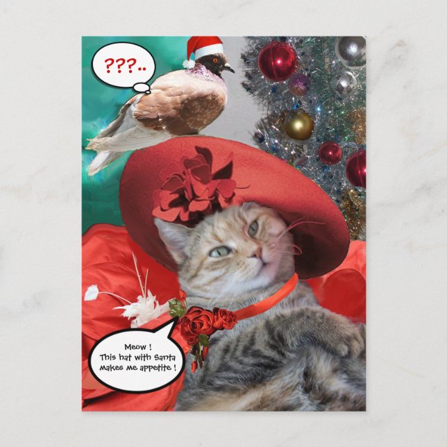 CARTE POSTALE NOËL CÉLÉBRATIONS DE LA PRINCESSE TATUS CAT (Devant)