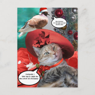 CARTE POSTALE NOËL CÉLÉBRATIONS DE LA PRINCESSE TATUS CAT