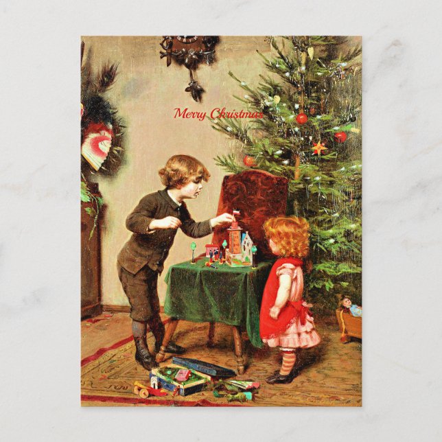 Carte Postale Noël, célèbre peinture de Felix Ehrlich (Devant)