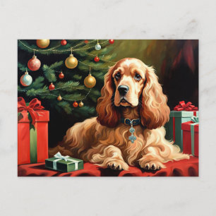 Carte Postale Noël Cocker Spaniel
