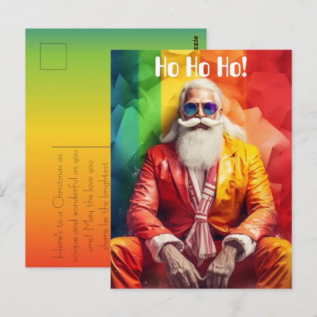 Carte Postale Noël dans chaque couleur (Devant / Derrière)