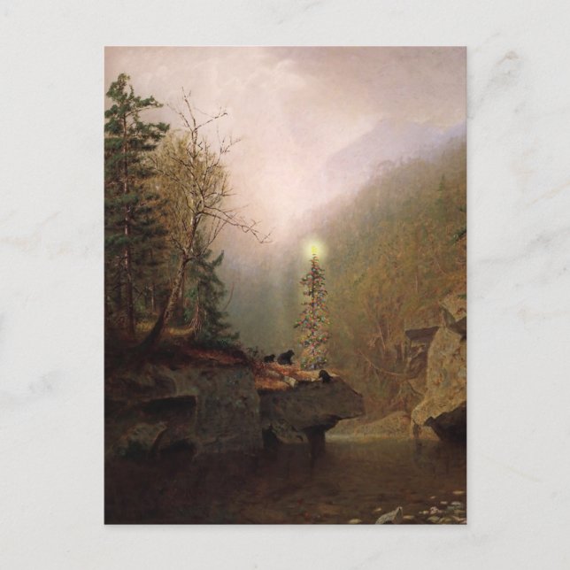 Carte Postale Noël de la forêt de trois ours (Devant)