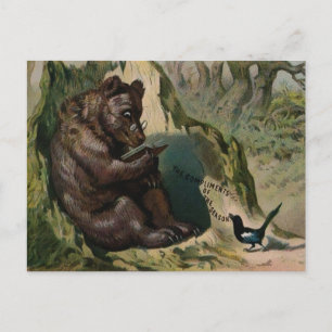 Carte Postale Noël de l'ours victorien