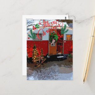 Carte Postale Noël du Camper vintage