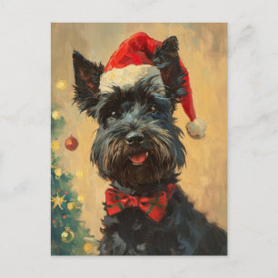Carte Postale Noël écossais Terrier