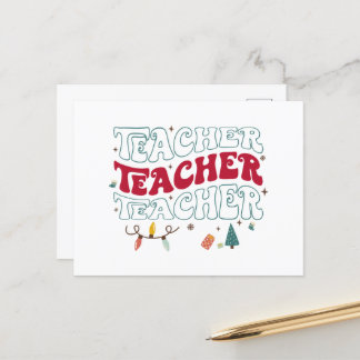 Carte Postale Noël enseignant