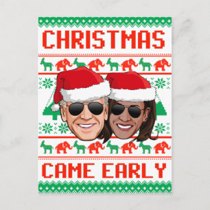 Carte Postale NOËL EST ARRIVÉ TÔT - Biden Harris 2020