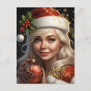 Carte Postale Noël. Félicitations.