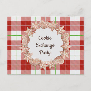Carte Postale Noël Fête d'échange de cookies