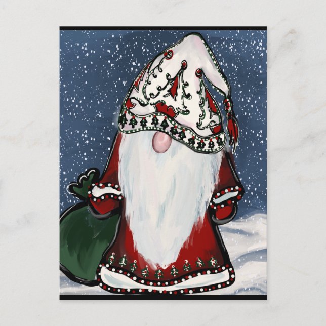 CARTE POSTALE NOËL GNOME (Devant)