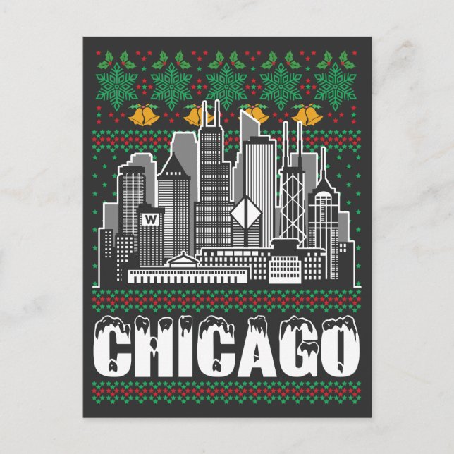 Carte Postale Noël laid de Chicago Illinois (Devant)