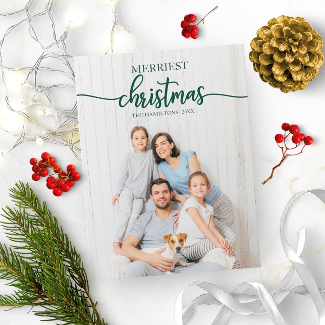 Carte Postale Noël le plus joli Unique Photo de vacances Salutat (Créateur téléchargé)