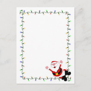 Carte postale Noël Light Border Père Noël Holiday