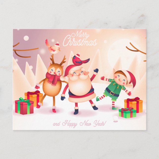 Carte Postale Noël mignon (Devant)