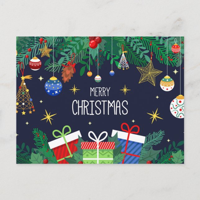 Carte postale Noël mignonne (Devant)