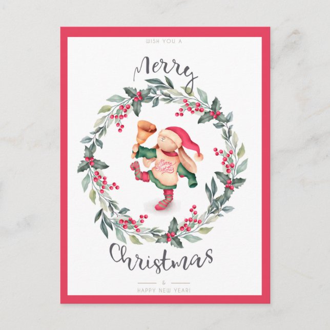 Carte postale Noël mignonne (Devant)
