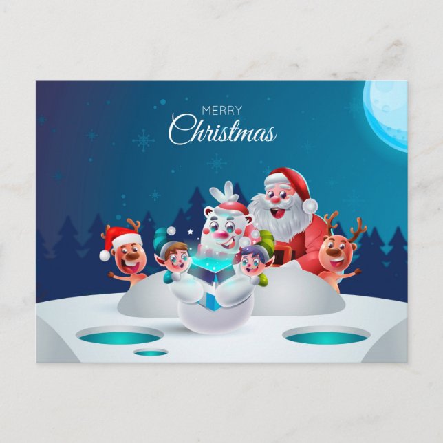 Carte postale Noël mignonne (Devant)