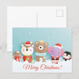 Carte postale Noël mignonne