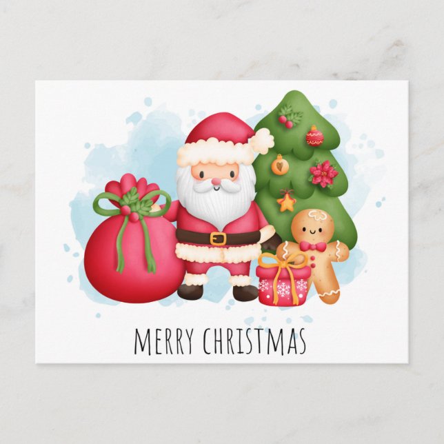 Carte postale Noël mignonne (Devant)
