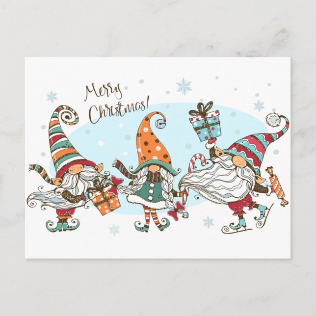 Carte postale Noël mignonne (Devant)