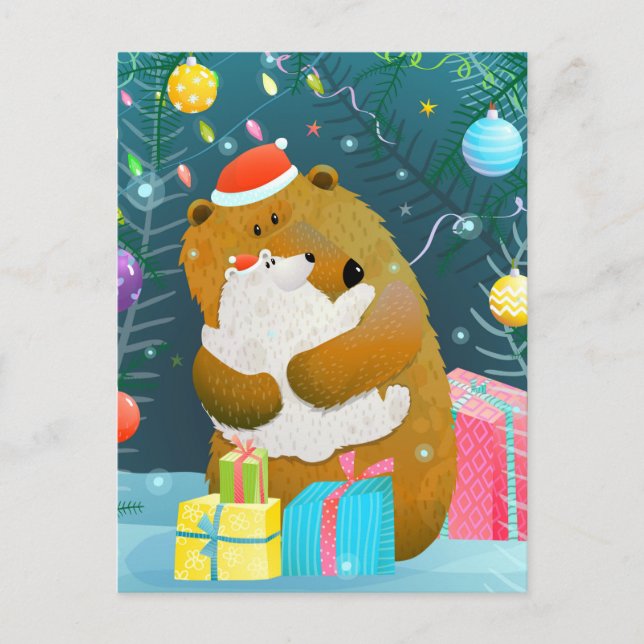 Carte postale Noël mignonne (Devant)