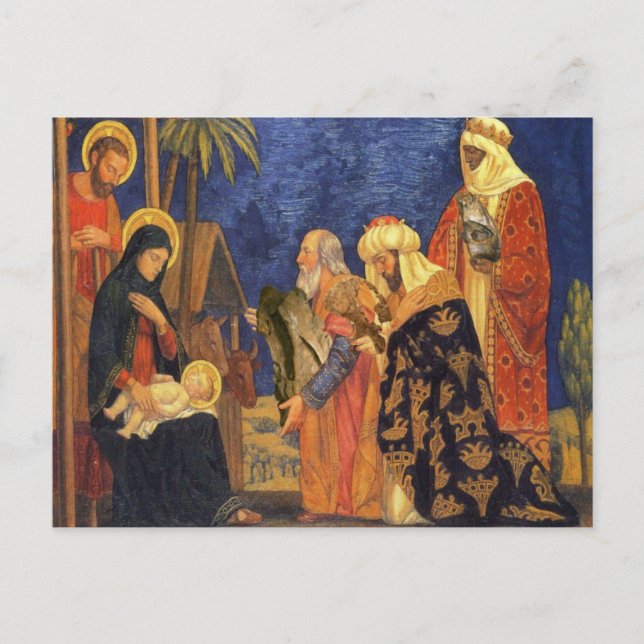 Carte Postale Noël Nativité Maître de la Sainte Famille Noël (Devant)