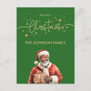 Carte Postale Noël noir du Père Noël africain