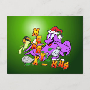 Carte postale Noël Octopus Cook Joyeux X-Mas