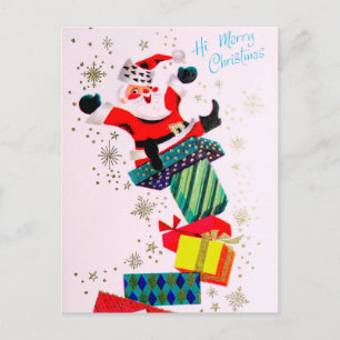 Carte postale Noël Père Noël Holiday vintage