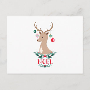 Carte Postale Noel Reindeer