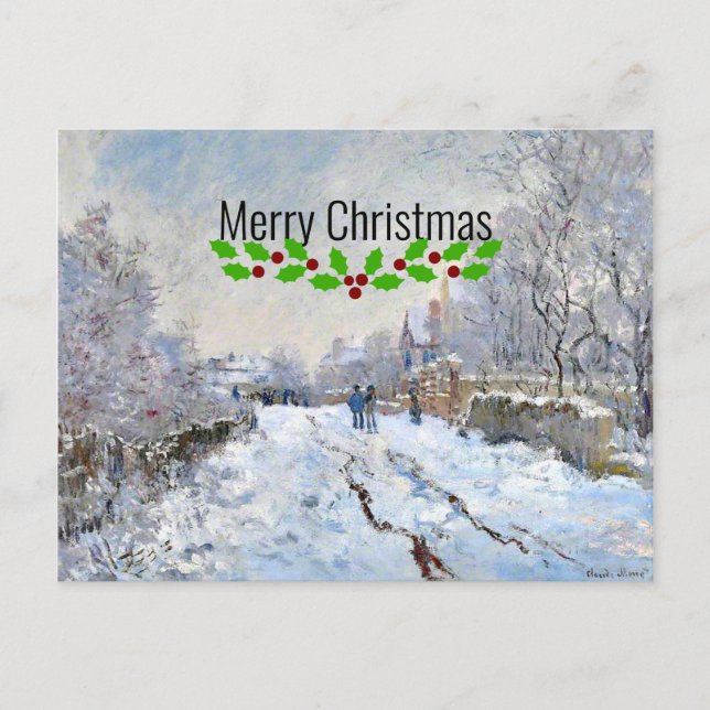 Carte Postale Noël - Scène de neige à Argenteuil (Devant)