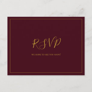 Carte Postale Noël simple et élégant   Red Wedding RSVP
