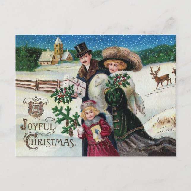 Carte Postale Noël victorien (Devant)
