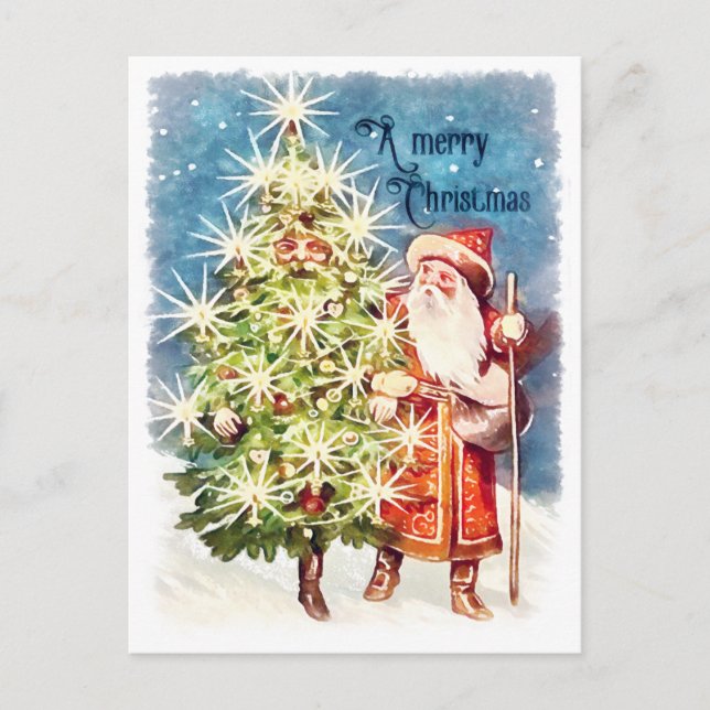 Carte Postale Noël victorien vintage (Devant)