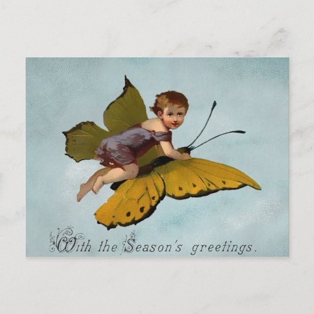 Carte Postale Noël victorien vintage (Devant)