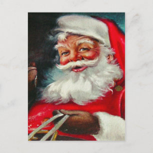Carte postale Noël vintage du Père Noël