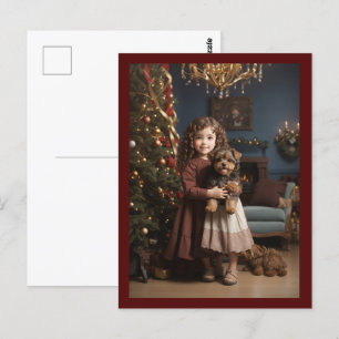 Carte Postale Noël Vintage victorien
