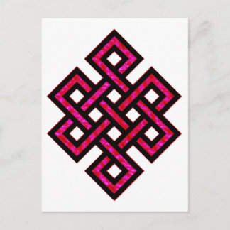 Carte Postale Noeud celtique 10 rouge