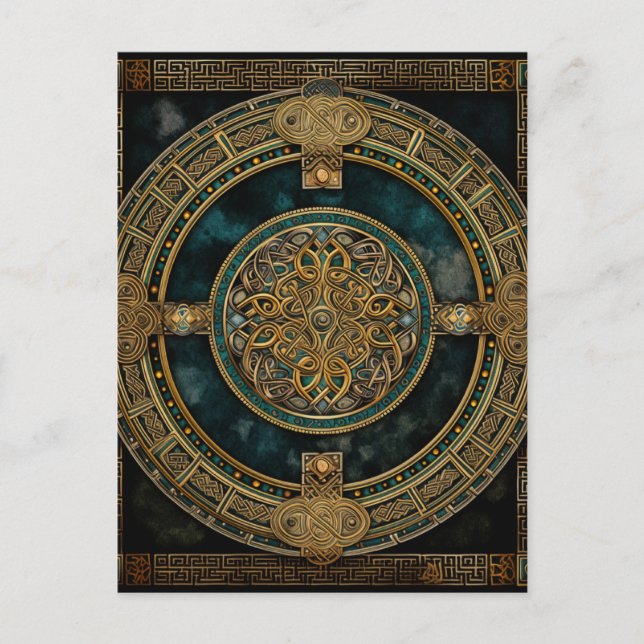 Carte Postale Noeud celtique coloré (Devant)