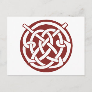 Carte Postale Noeud celtique rouge de Bourgogne