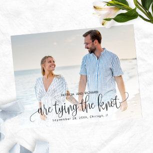 Carte Postale Noeud de mariage Enregistrer la photo de la date