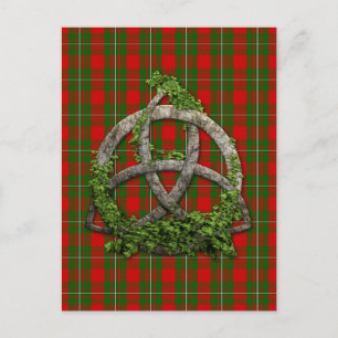 Carte Postale Nœud trident celtique et tartan du clan MacGregor