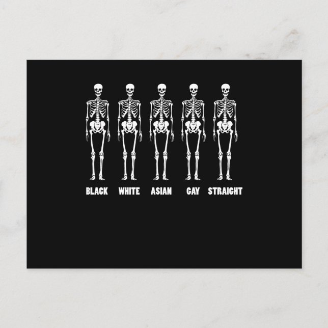 Carte Postale Noir Blanc Asiatique Gay Droit LGBT Pride Mois (Devant)