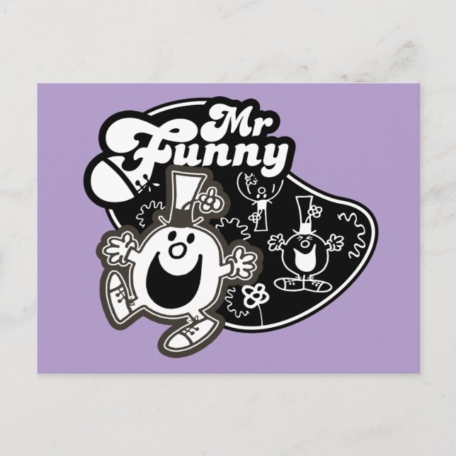 Carte Postale Noir & Blanc M. Funny (Devant)
