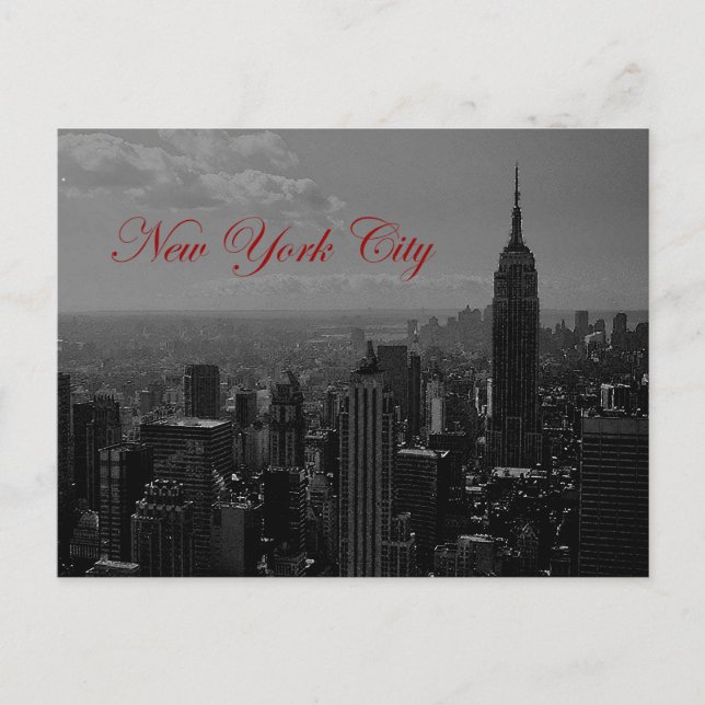 Carte Postale Noir blanc New York (Devant)